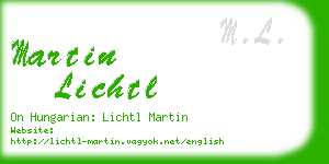 martin lichtl business card